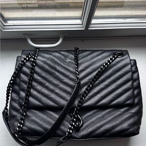 Rebecca Minkoff Black Quilted Chain Shoulder Bag